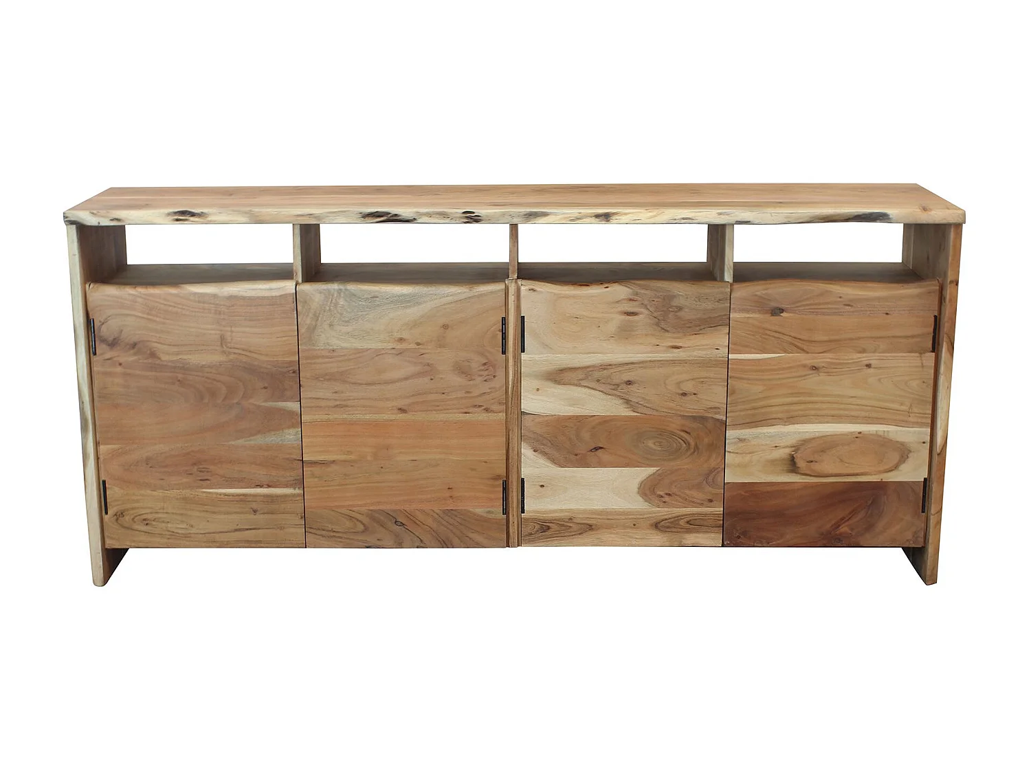 MilaniHome.it - madia in legno massiccio di design moderno industrial cm 180 x 40 x 80 hdi coloreMarrone