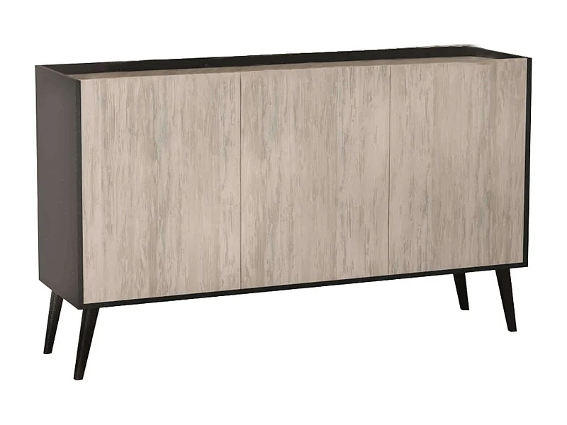 MilaniHome.it - madia di design con 3 ante di design moderno contemporaneo cm 150 x 40 x 78 hdi colorePino Chiaro