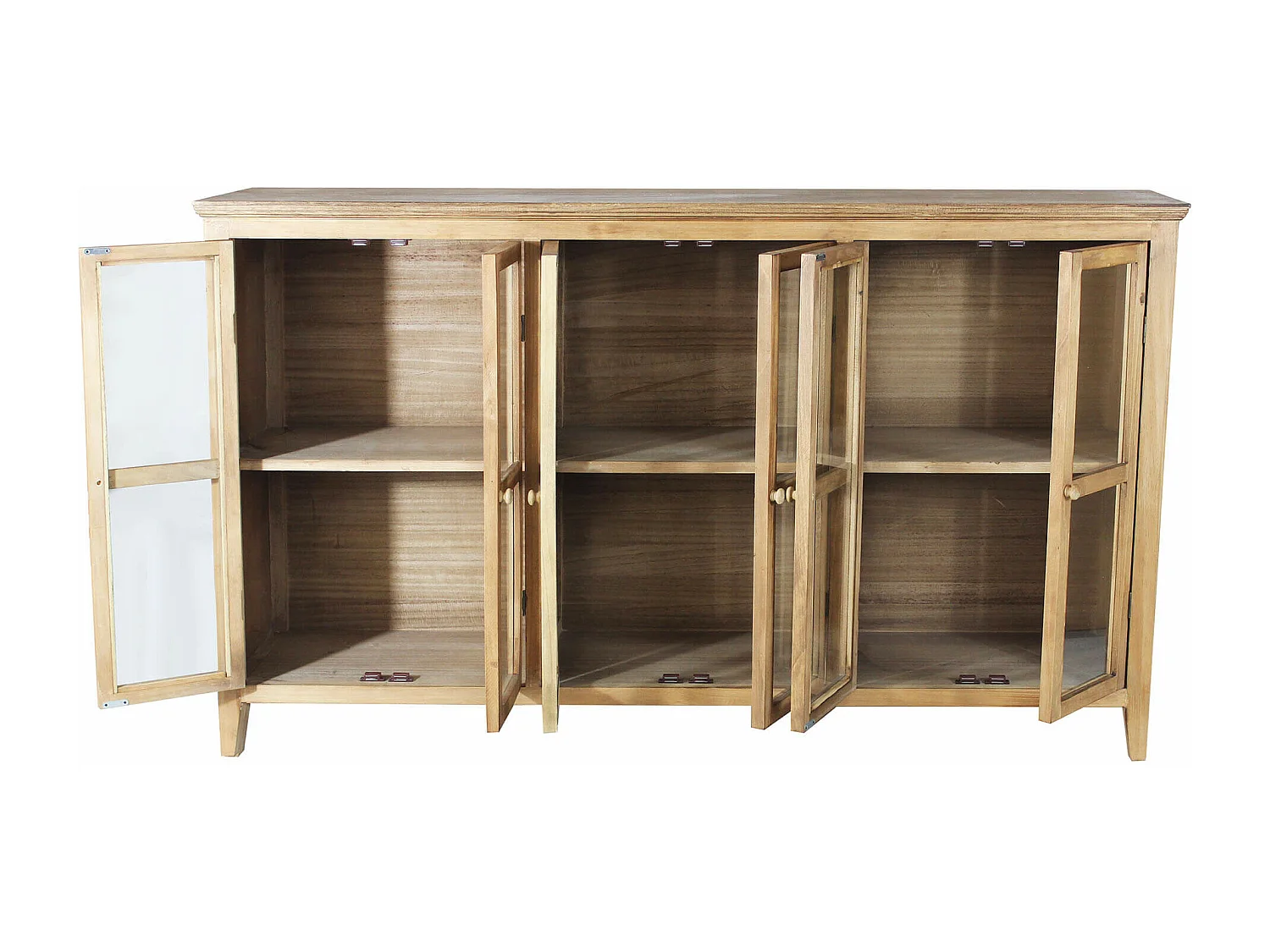 MilaniHome.it - credenza in legno 3 ante di design moderno vintage cm 177x40,2x103,5 hdi coloreMarrone