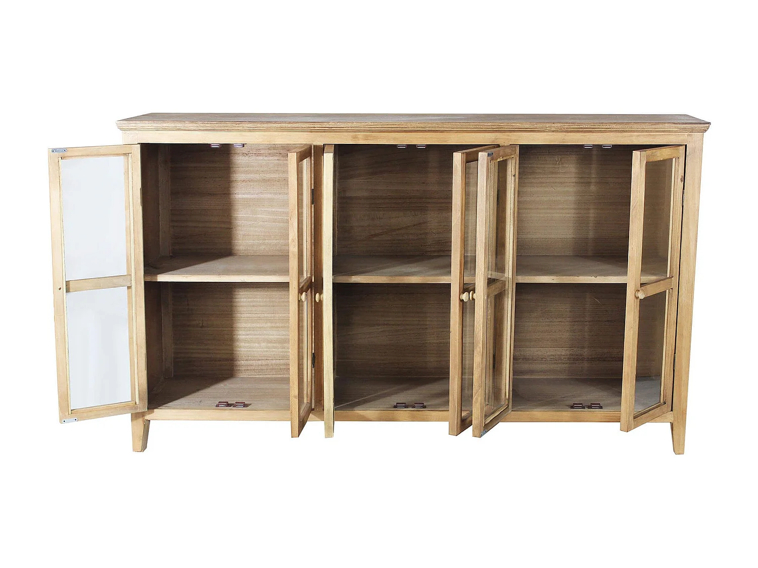 MilaniHome.it - credenza in legno 3 ante di design moderno vintage cm 177x40,2x103,5 hdi coloreMarrone