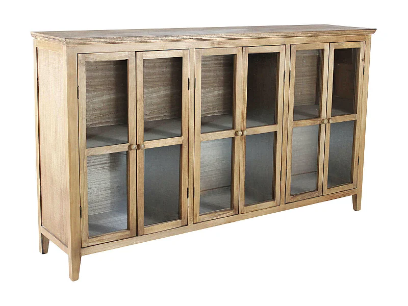 MilaniHome.it - credenza in legno 3 ante di design moderno vintage cm 177x40,2x103,5 hdi coloreMarrone