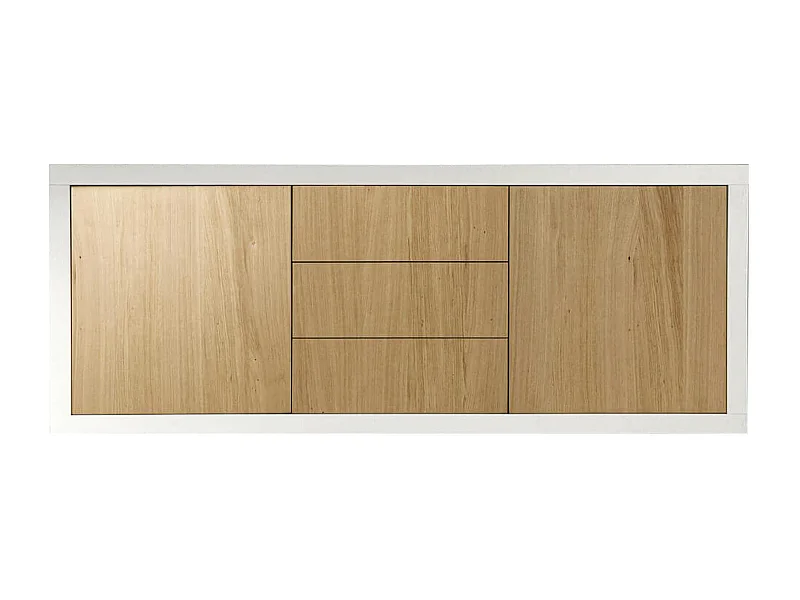 MilaniHome.it - Mobile Base Cm 186x45x75 H Naturale E Bianco Per Cucina Sala Da Pranzo Salotto Soggiorno Camera Da Letto Ufficiodi coloreBianco