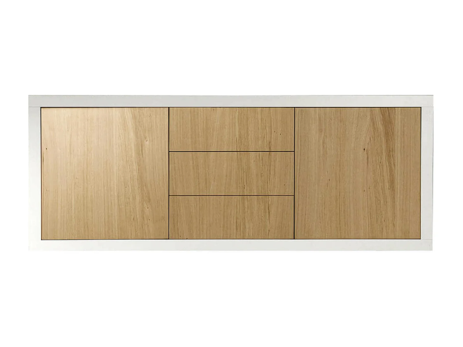 MilaniHome.it - Mobile Base Cm 186x45x75 H Naturale E Bianco Per Cucina Sala Da Pranzo Salotto Soggiorno Camera Da Letto Ufficiodi coloreBianco