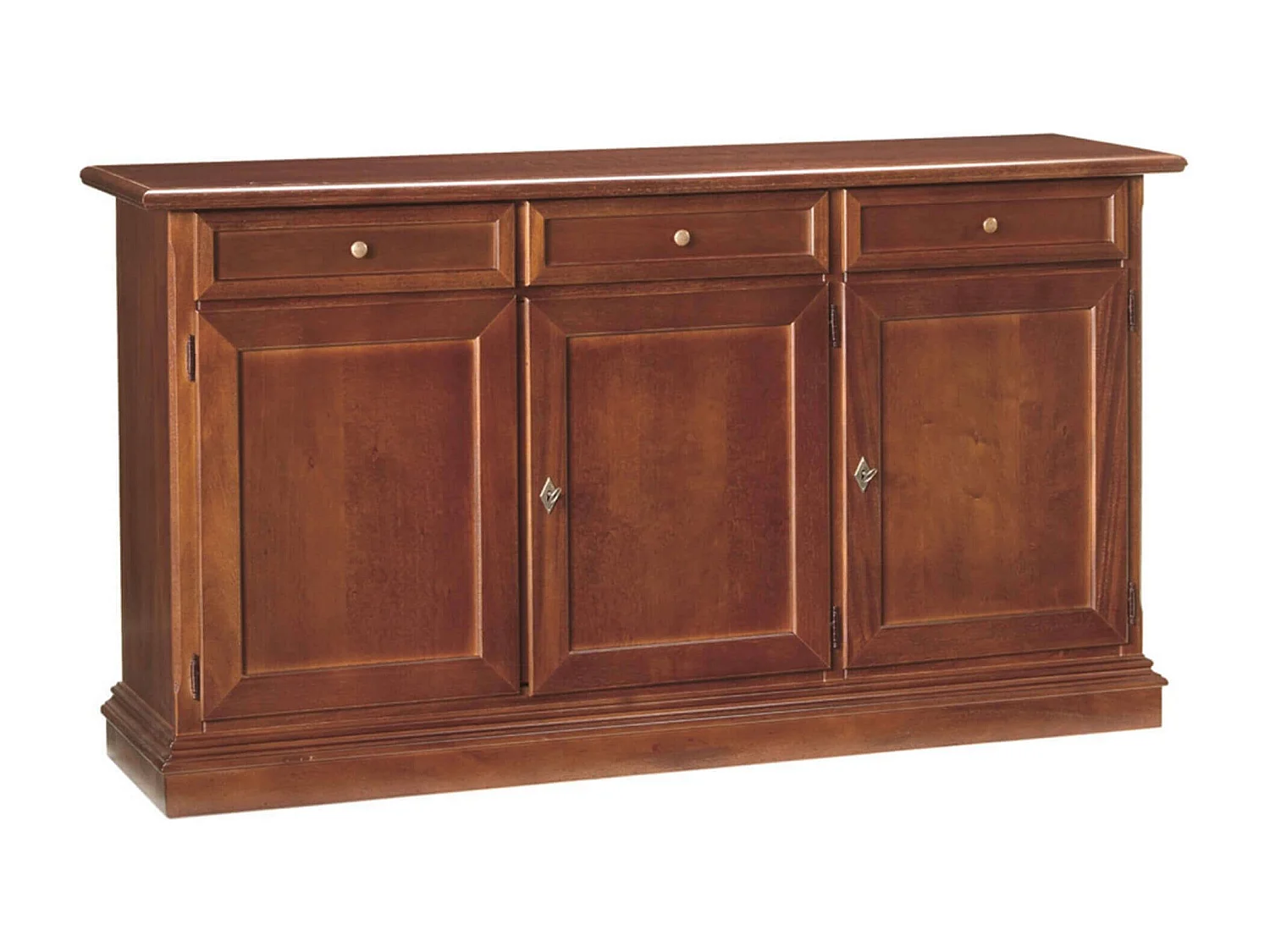 MilaniHome.it - Credenza Tinta Noce 156x42x85 Per Interno Sala Da Pranzo Salotto Cucina Ufficio Massello Arte Poveradi coloreTinta noce