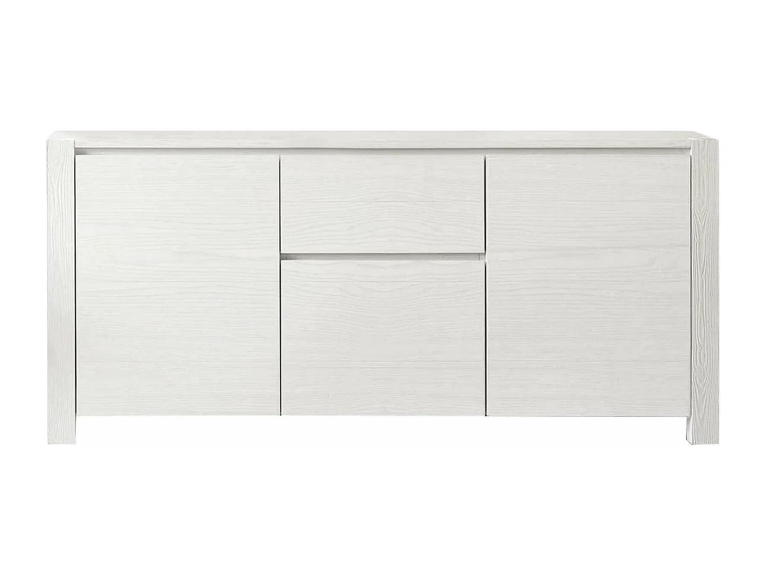 MilaniHome.it - Credenza Abete Bianco Spazzolato 185x50x84 Per Interno Sala Da Pranzo Salotto Cucina Moderno Massellodi coloreBianco