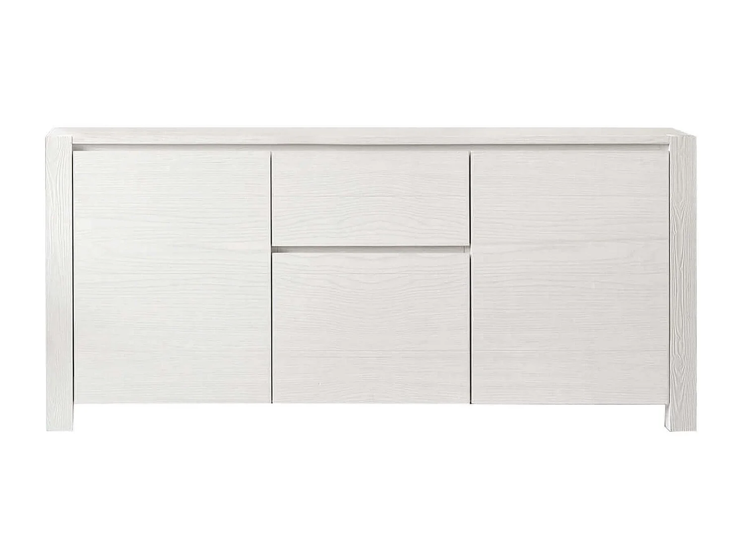 MilaniHome.it - Credenza Abete Bianco Spazzolato 185x50x84 Per Interno Sala Da Pranzo Salotto Cucina Moderno Massellodi coloreBianco