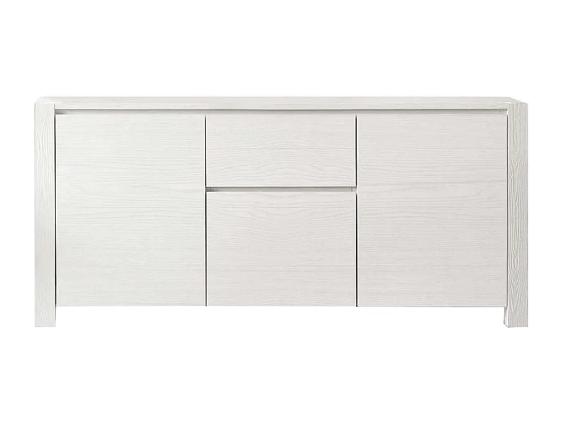 MilaniHome.it - Credenza Abete Bianco Spazzolato 185x50x84 Per Interno Sala Da Pranzo Salotto Cucina Moderno Massellodi coloreBianco