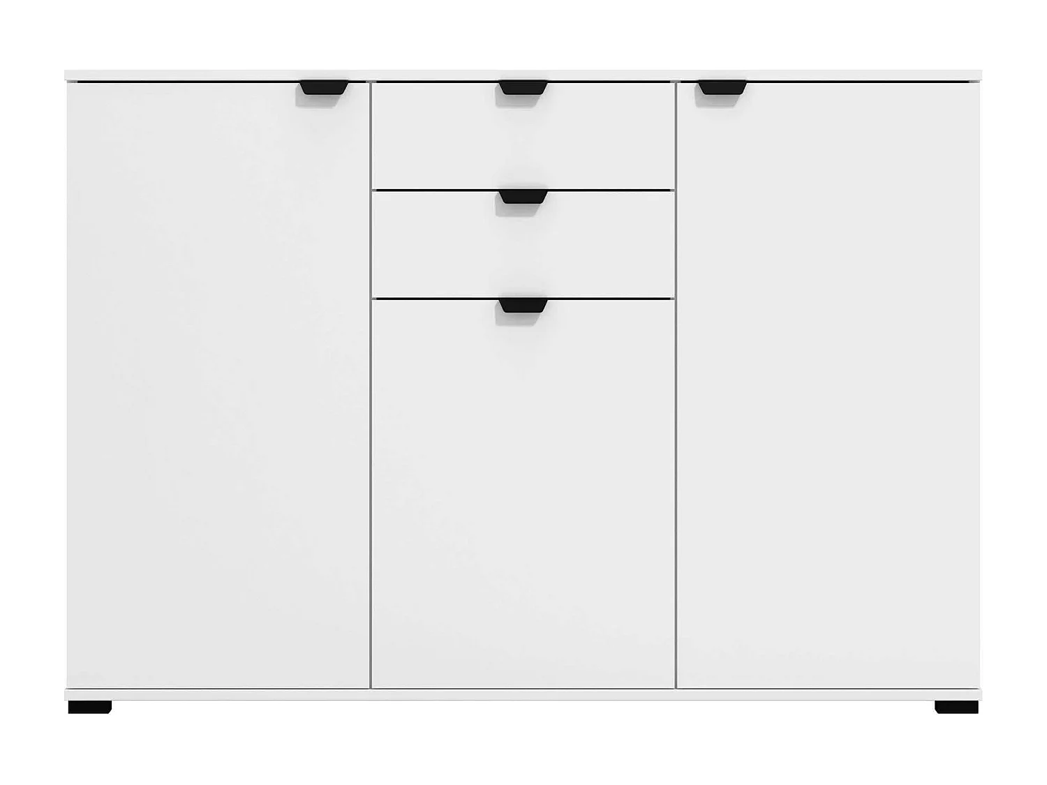 credenza moderna con 3 ante e 2 cassetti di design moderno industrial cm 135 x 40 x 95 h