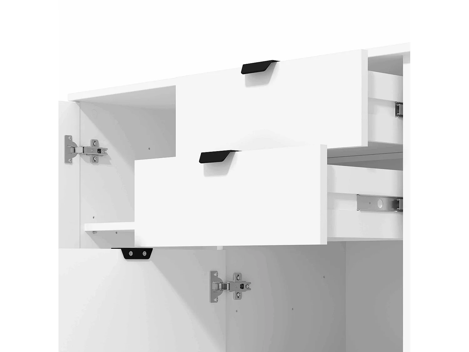 credenza moderna con 3 ante e 2 cassetti di design moderno industrial cm 135 x 40 x 95 h