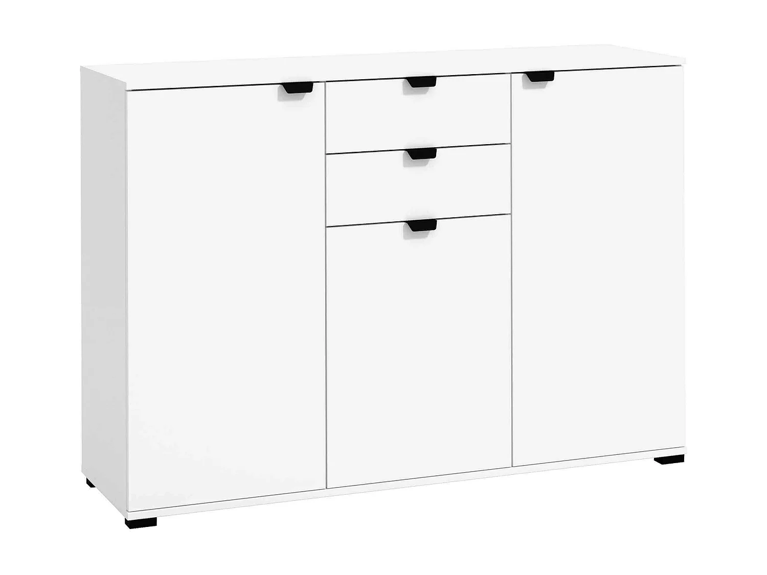 credenza moderna con 3 ante e 2 cassetti di design moderno industrial cm 135 x 40 x 95 h