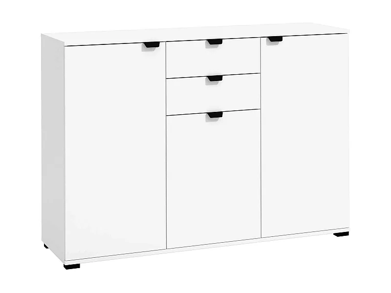 credenza moderna con 3 ante e 2 cassetti di design moderno industrial cm 135 x 40 x 95 h