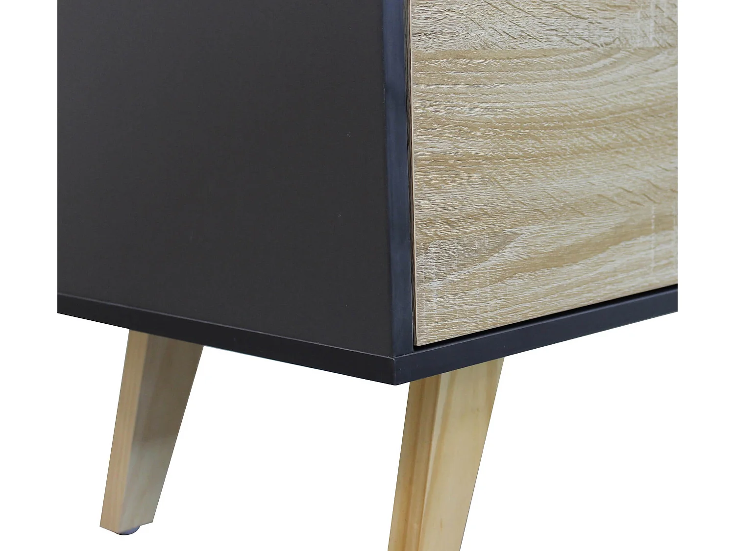 MilaniHome.it - madia moderna con tre ante di design per salotto, soggiorno 150x39,5x75 hdi coloreAntracite