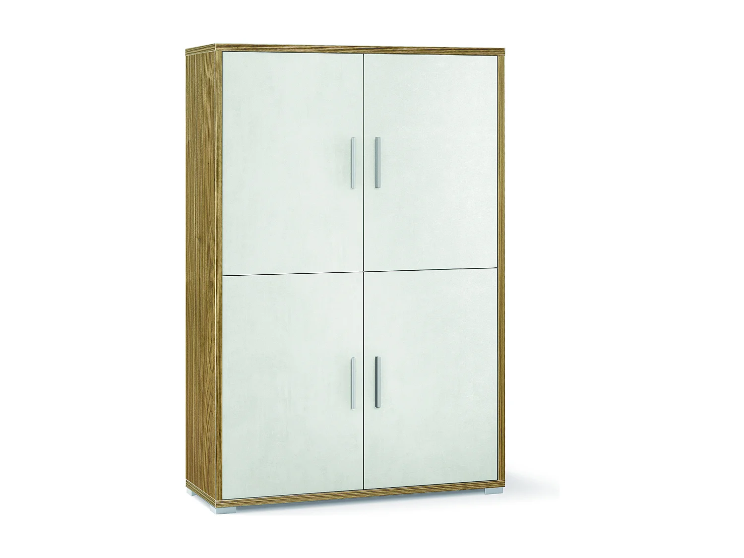 MilaniHome.it - credenza moderna per soggiorno di design moderno cm 108 l x 41 p x 161 hdi coloreBianco
