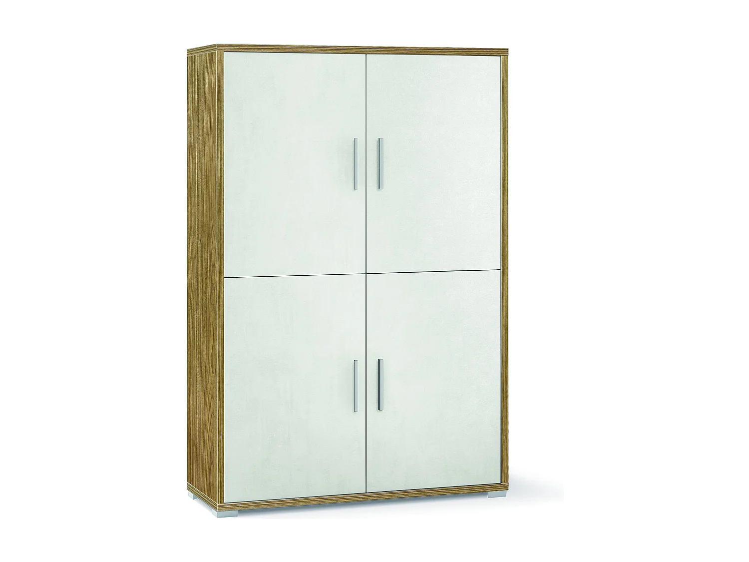 MilaniHome.it - credenza moderna per soggiorno di design moderno cm 108 l x 41 p x 161 hdi coloreBianco