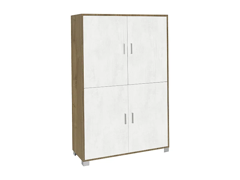 MilaniHome.it - credenza moderna per soggiorno di design moderno cm 107 l x 41 p x 162 hdi coloreBianco
