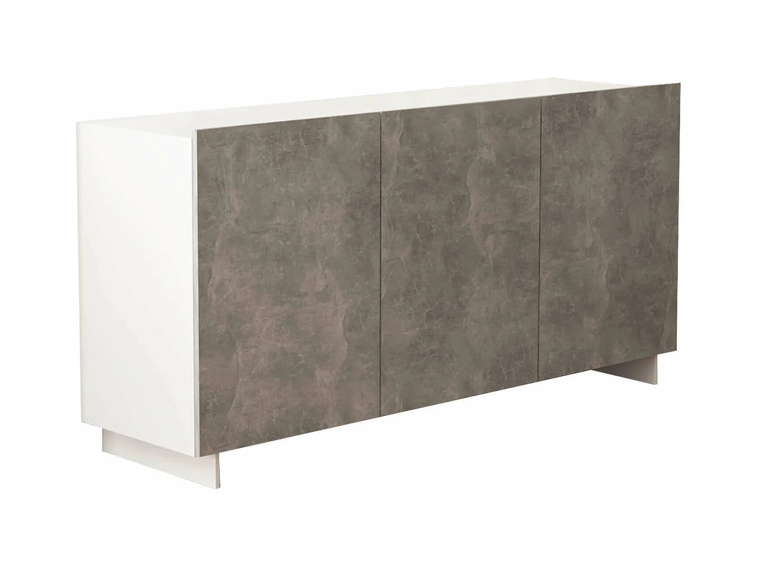 MilaniHome.it - madia moderna di design tre ante 150x40x76 hdi coloreCemento