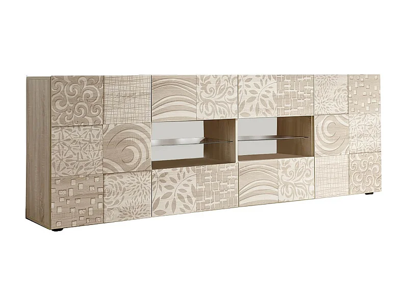 MilaniHome.it - madia di design moderno di design moderno industrial cm 241 x 84 x 42 hdi coloreMarrone