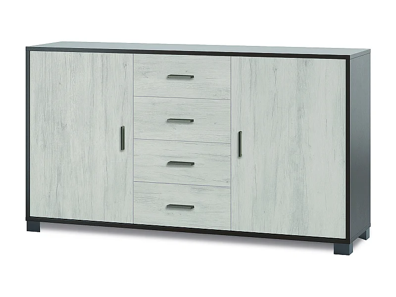 MilaniHome.it - madia moderna per soggiorno di design moderno cm 153 l x 41 p x 86 hdi coloreBianco