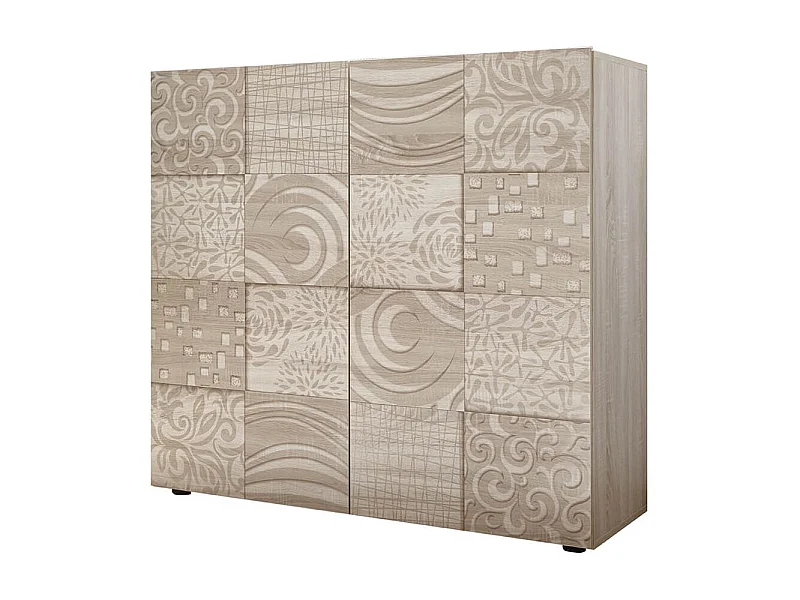 MilaniHome.it - credenza di design moderno di design moderno industrial cm 121 x 111 x 42 hdi coloreMarrone