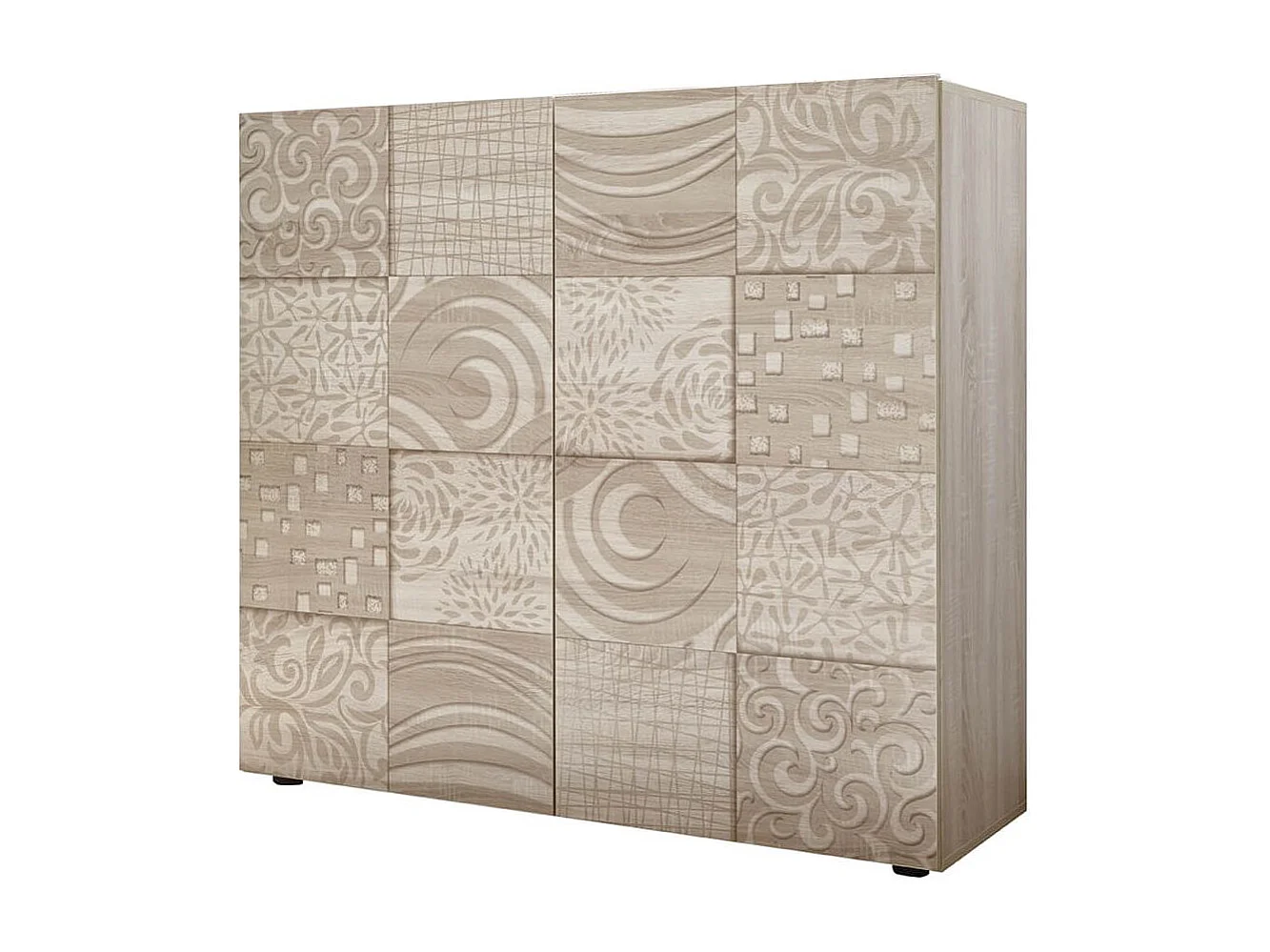 MilaniHome.it - credenza di design moderno di design moderno industrial cm 121 x 111 x 42 hdi coloreMarrone