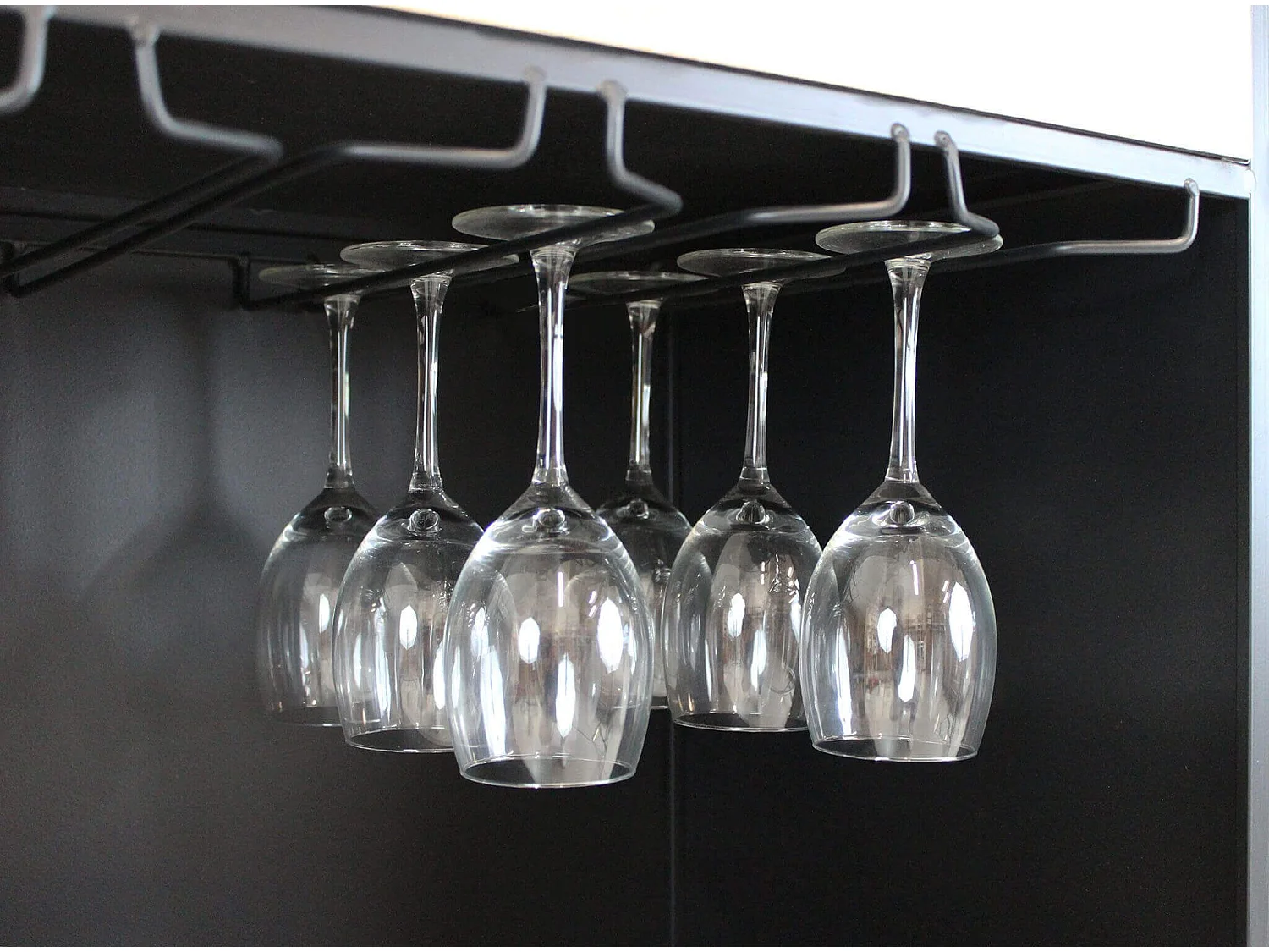 MilaniHome.it - mobile con portabottiglie per salotto soggiorno cucina di design industrial cm 59x39,5x95 hdi coloreNero