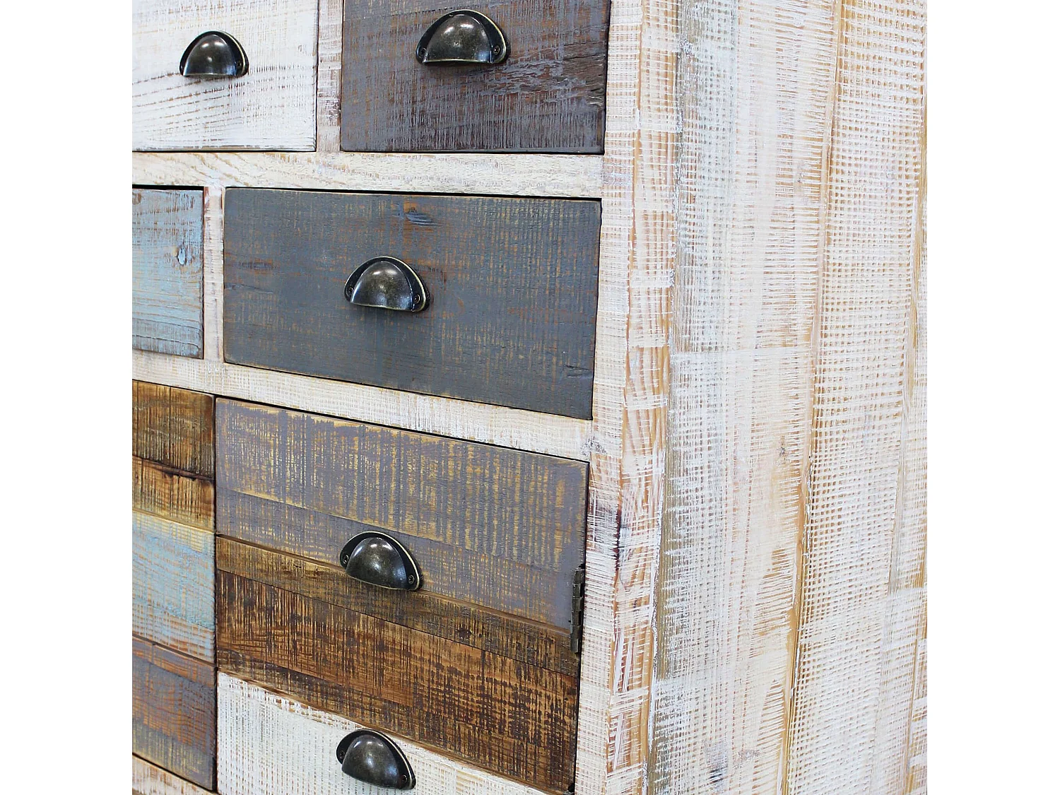 MilaniHome.it - Madia In Legno Mobile Per Interno Con 5 Cassetti E 2 Ante Di Design Stile Country Moderno Vintagedi coloreMulticolor