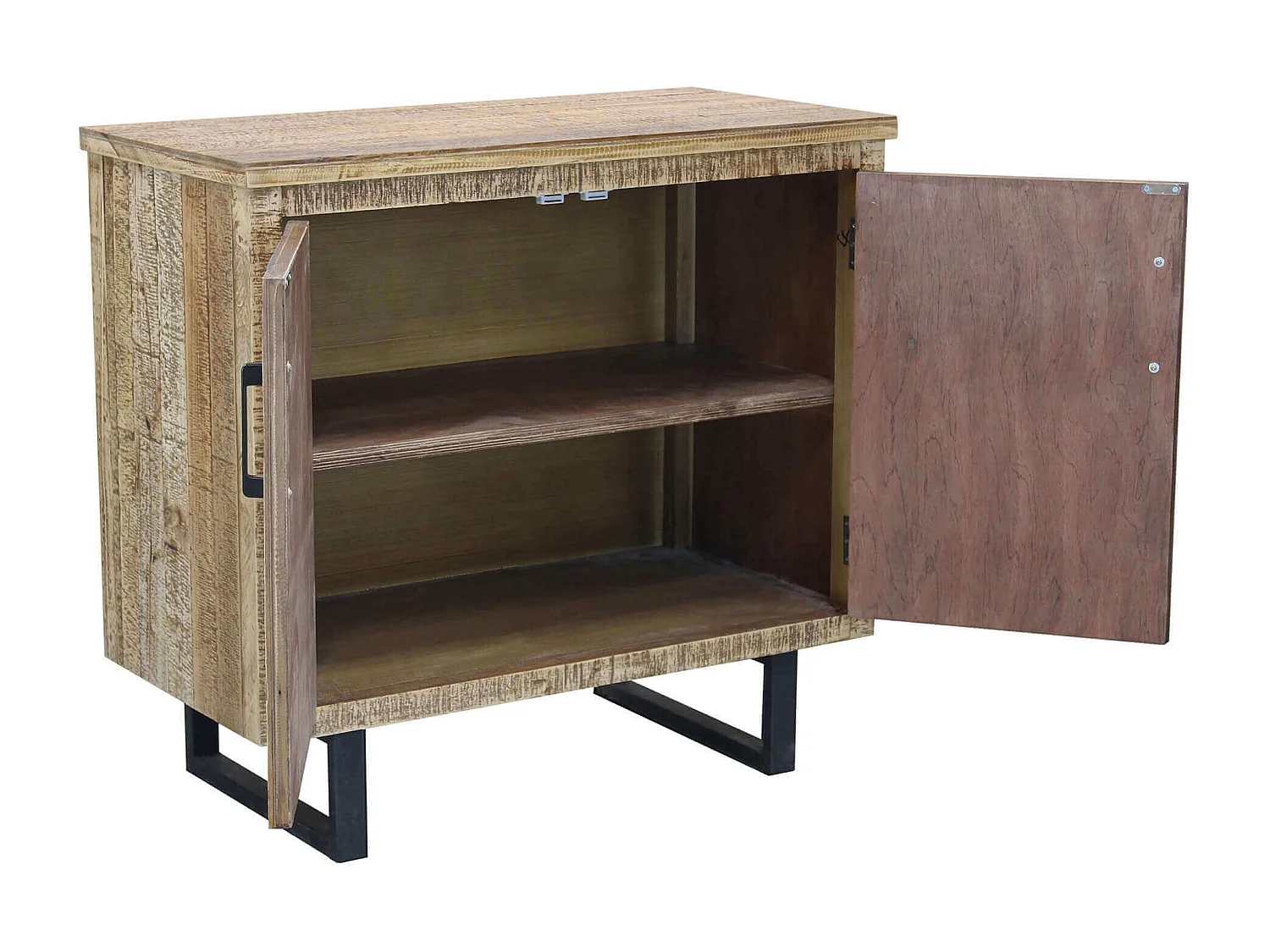 MilaniHome.it - madia a due ante in legno di design moderno per salotto cucina sala da pranzo cm 90x45x83 hdi coloreMarrone