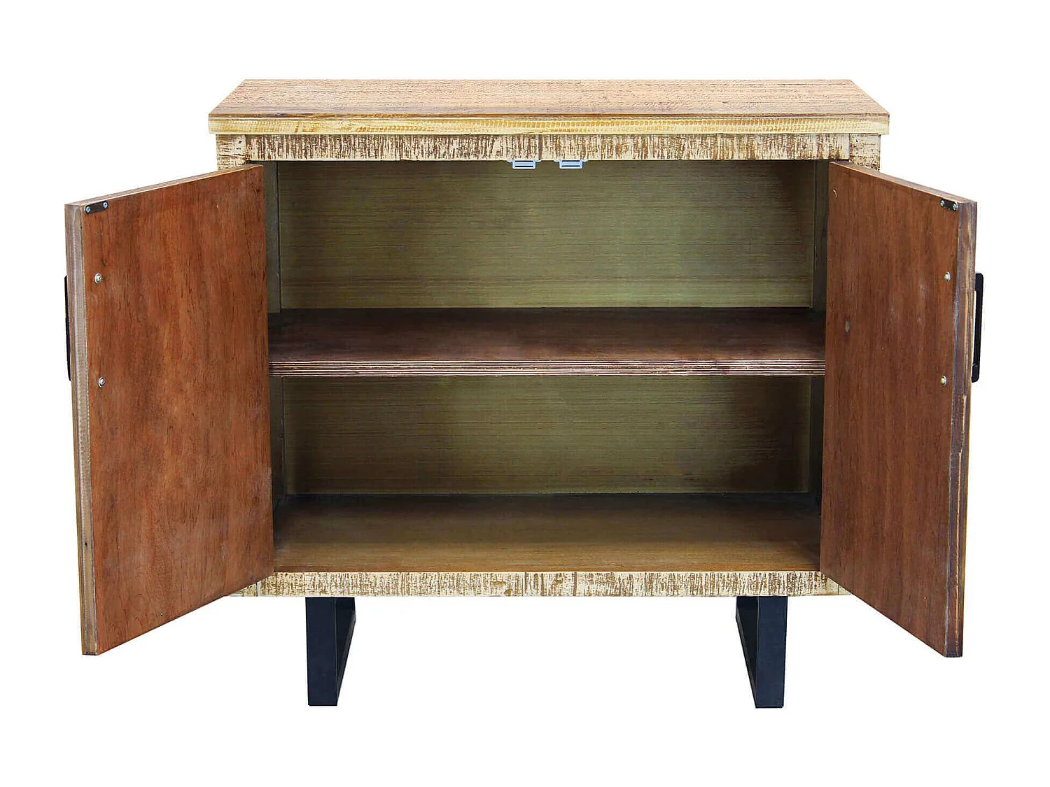 MilaniHome.it - madia a due ante in legno di design moderno per salotto cucina sala da pranzo cm 90x45x83 hdi coloreMarrone