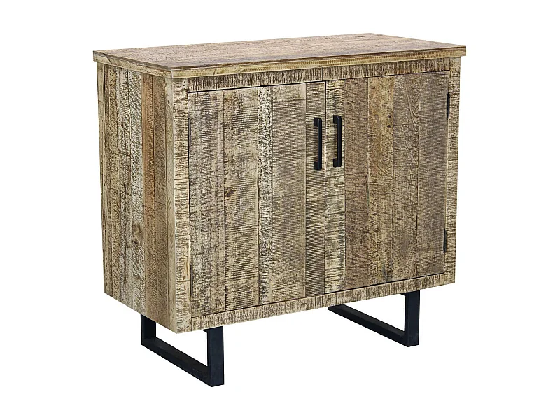 MilaniHome.it - madia a due ante in legno di design moderno per salotto cucina sala da pranzo cm 90x45x83 hdi coloreMarrone