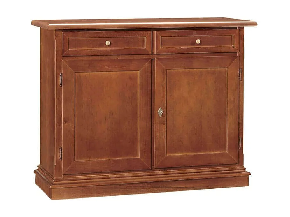 MilaniHome.it - Credenza Tinta Noce 105x42x85 Per Interno Sala Da Pranzo Salotto Cucina Ufficio Massello Arte Poveradi coloreTinta noce