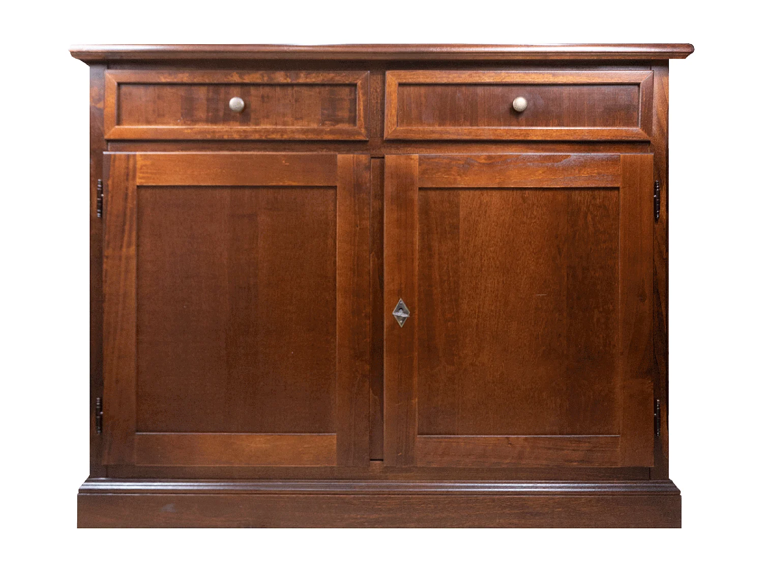 MilaniHome.it - Credenza Tinta Noce 105x42x85 Per Interno Sala Da Pranzo Salotto Cucina Ufficio Massello Arte Poveradi coloreTinta noce
