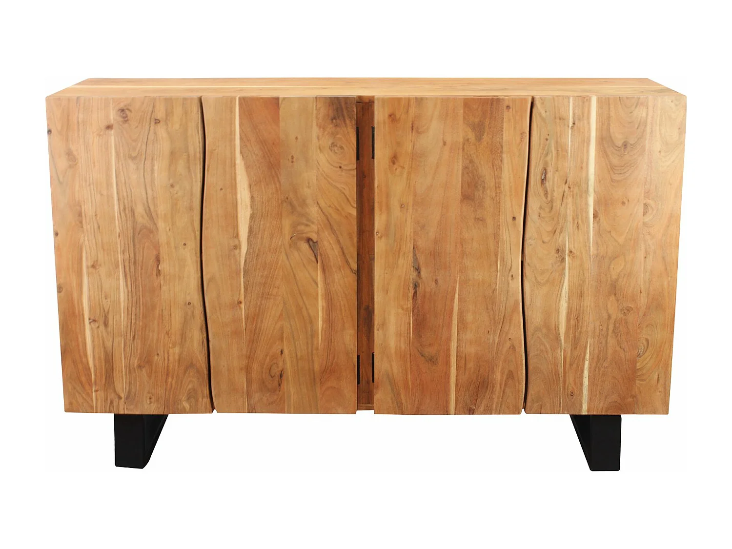 MilaniHome.it - tavolo con piano in legno massiccio di design moderno industrial cm 200 x 100 x 77 hdi coloreMarrone