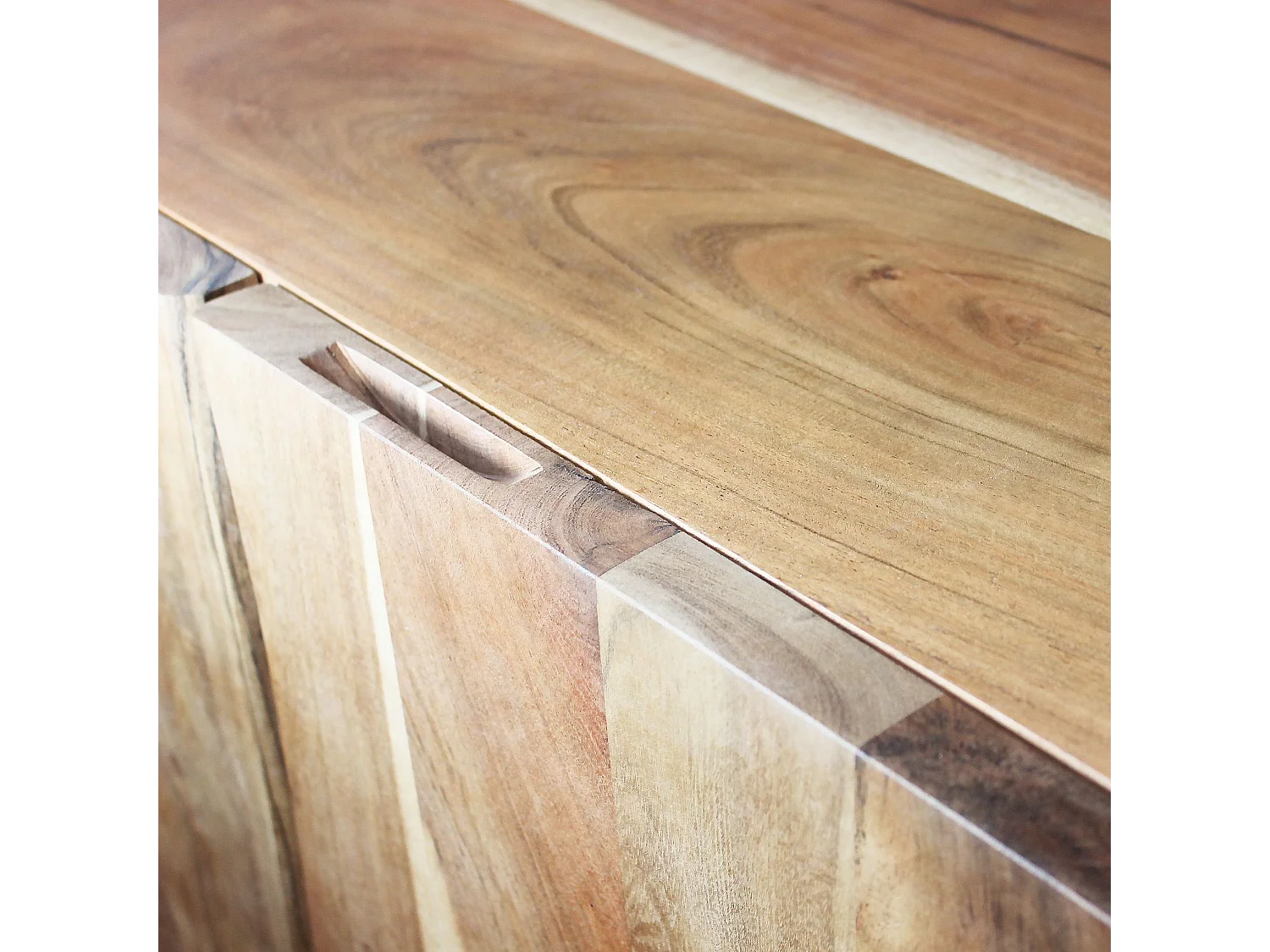 MilaniHome.it - tavolo con piano in legno massiccio di design moderno industrial cm 200 x 100 x 77 hdi coloreMarrone