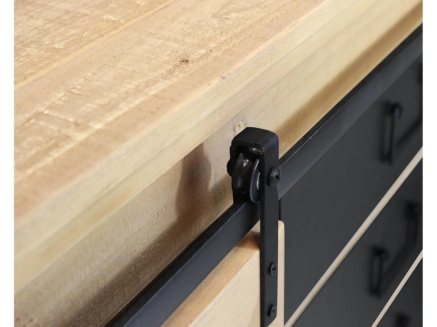 MilaniHome.it - madia industrial in metallo e legno cm 147x42,3x75 hdi coloreMarrone