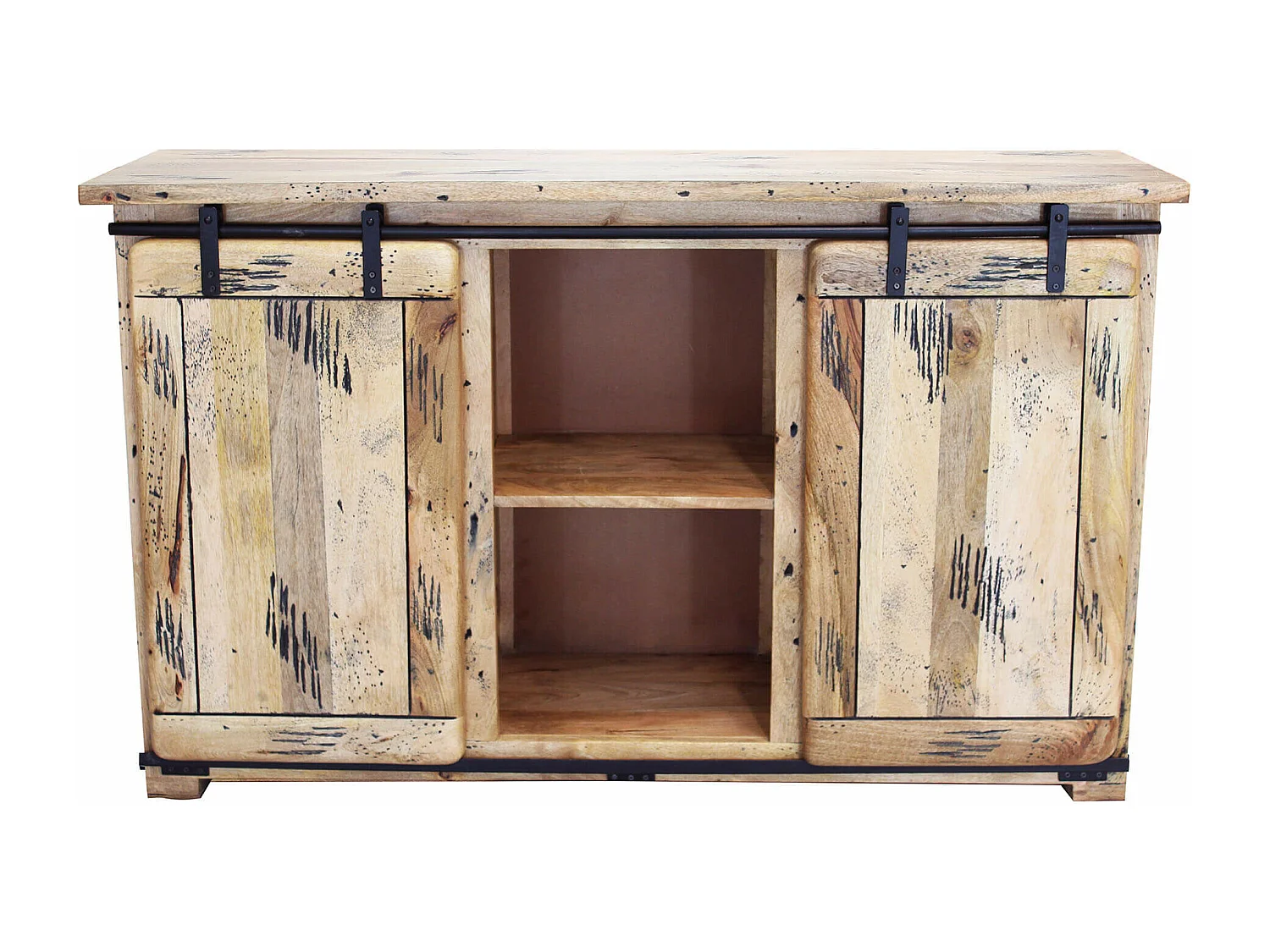 MilaniHome.it - madia legno di mango di design moderno industrial cm 150x45x90 hdi coloreMarrone