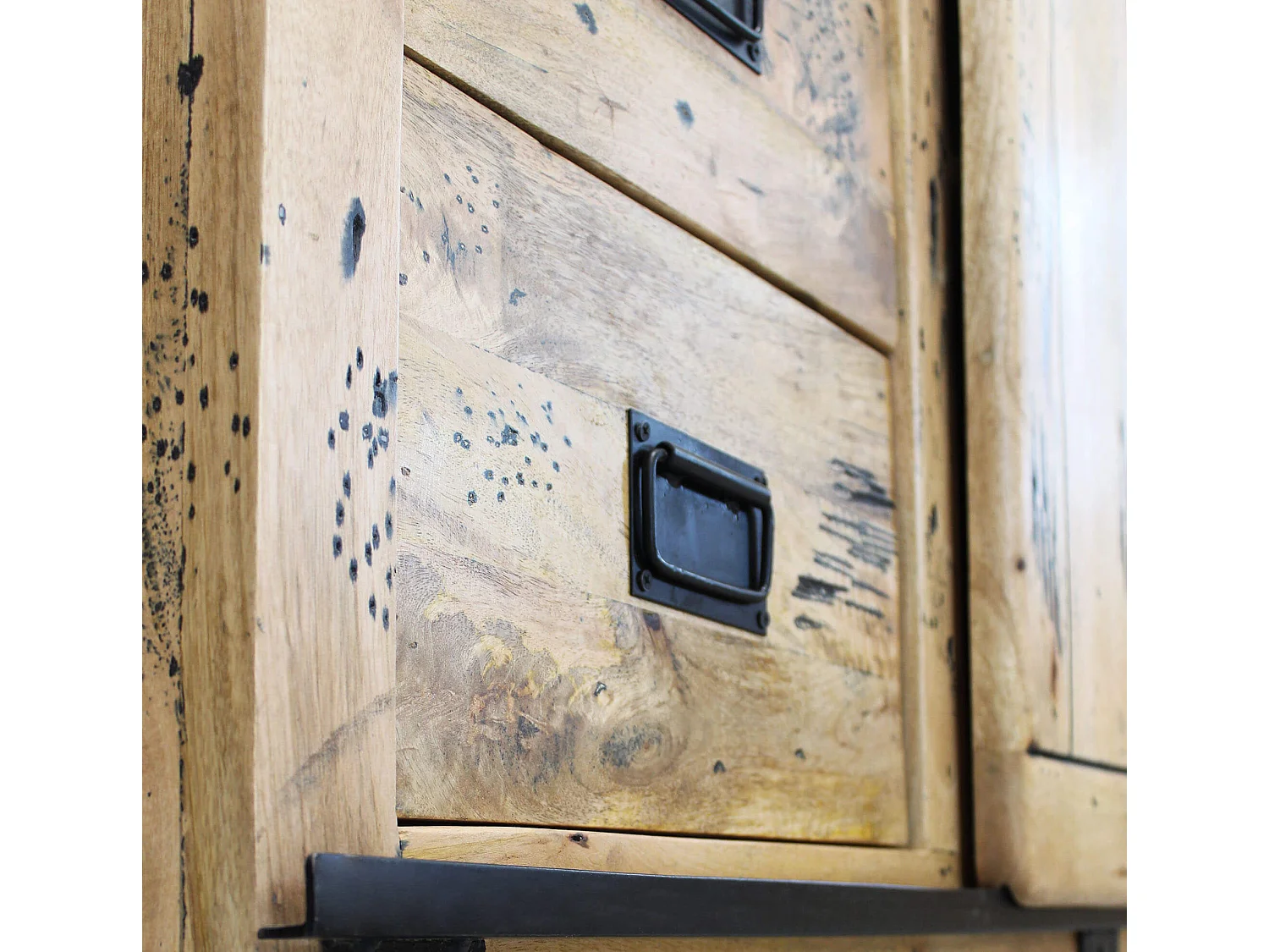 MilaniHome.it - madia legno di mango di design moderno industrial cm 150x45x90 hdi coloreMarrone