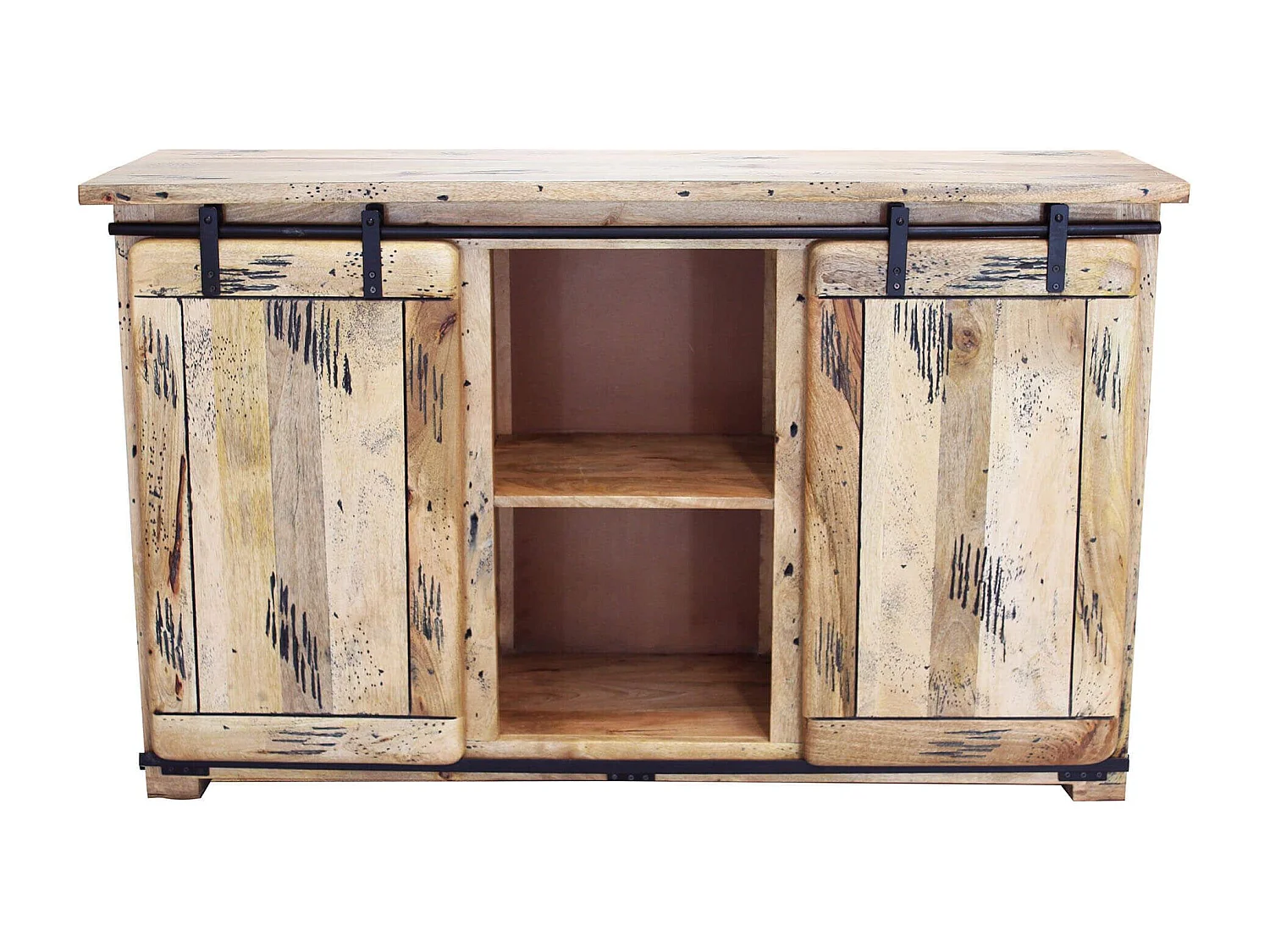 MilaniHome.it - madia legno di mango di design moderno industrial cm 150x45x90 hdi coloreMarrone