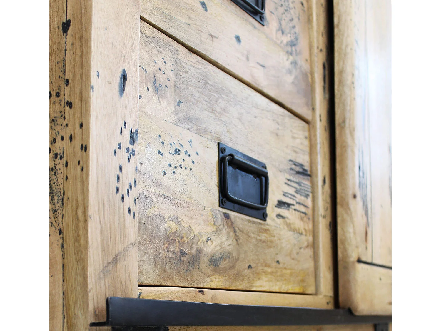 MilaniHome.it - madia legno di mango di design moderno industrial cm 150x45x90 hdi coloreMarrone