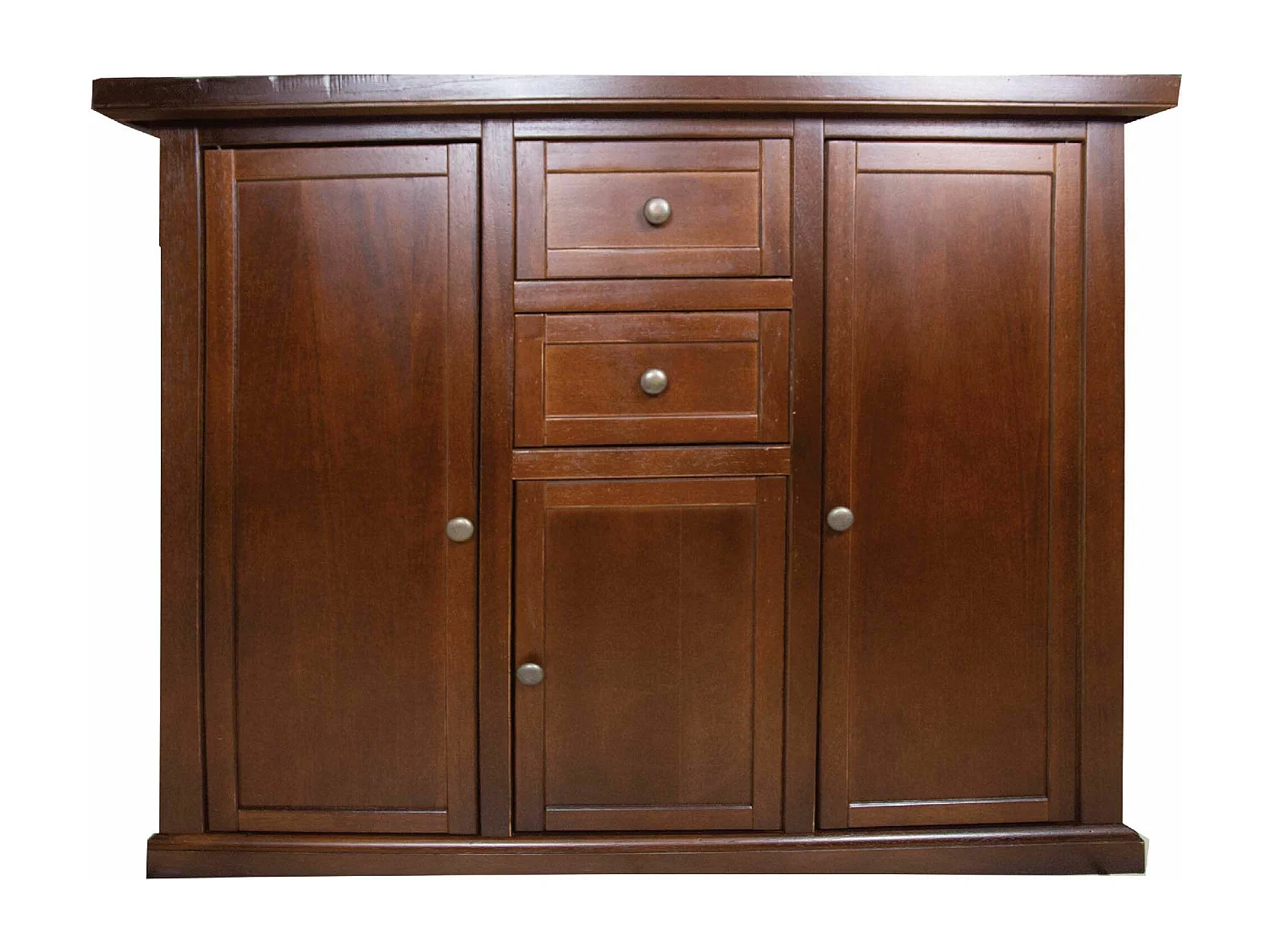 MilaniHome.it - Credenza Tinta Noce 100x40x88 Per Interno Sala Da Pranzo Salotto Cucina Ufficio Massello Arte Poveradi coloreTinta noce