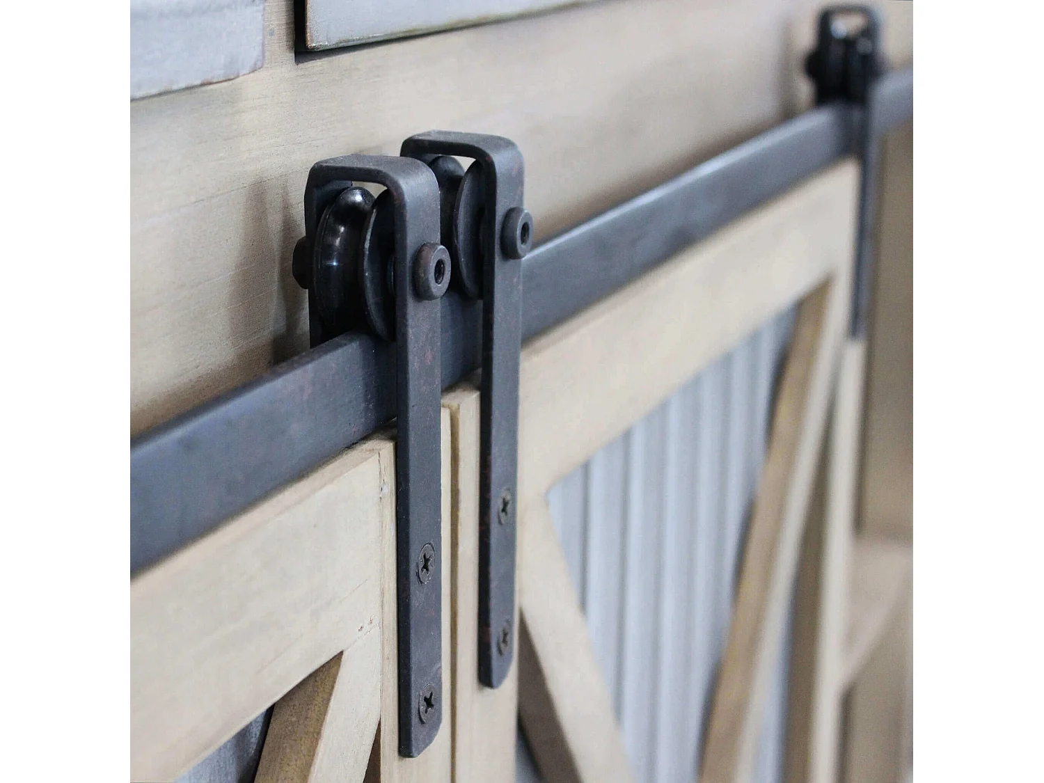 MilaniHome.it - madia in legno e metallo per salotto soggiorno cucina di design industrial cm 113x39,5x81 hdi coloreMarrone