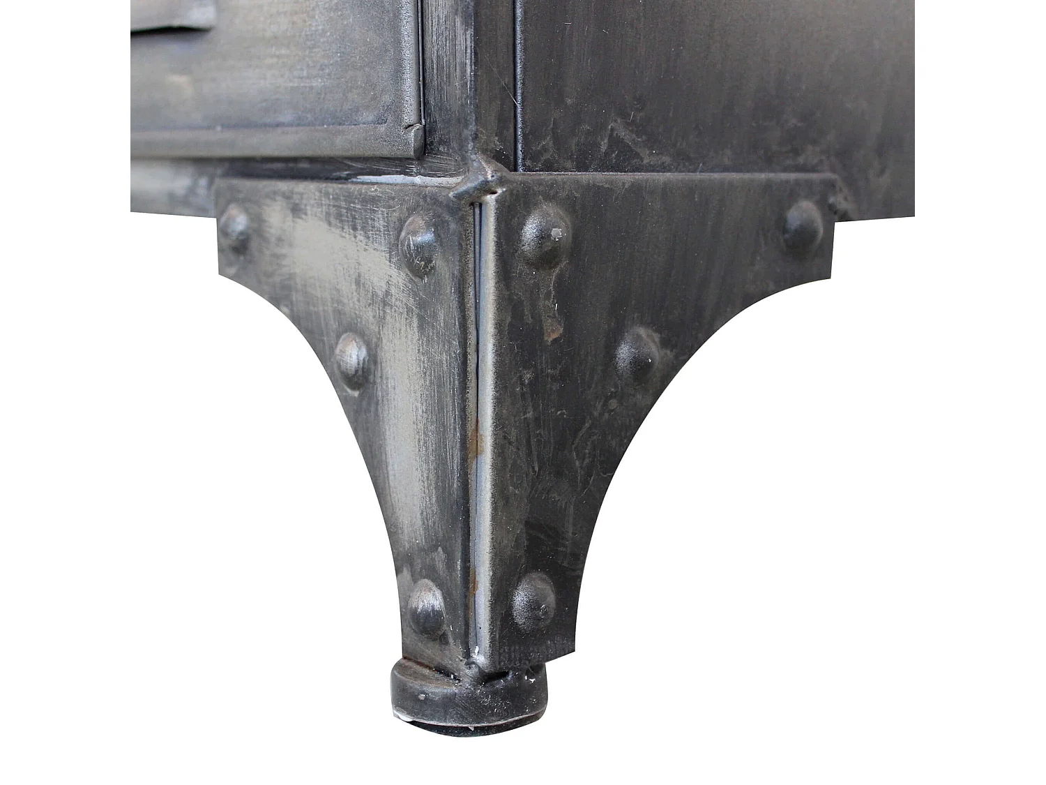 MilaniHome.it - Credenza In Metallo Ferro Industrial Mobile Madia Per Arredamento Soggiorno, Sala Da Pranzo, Salotto Industriale , Cm 124,5x40,5x83 Hdi coloreGrigio