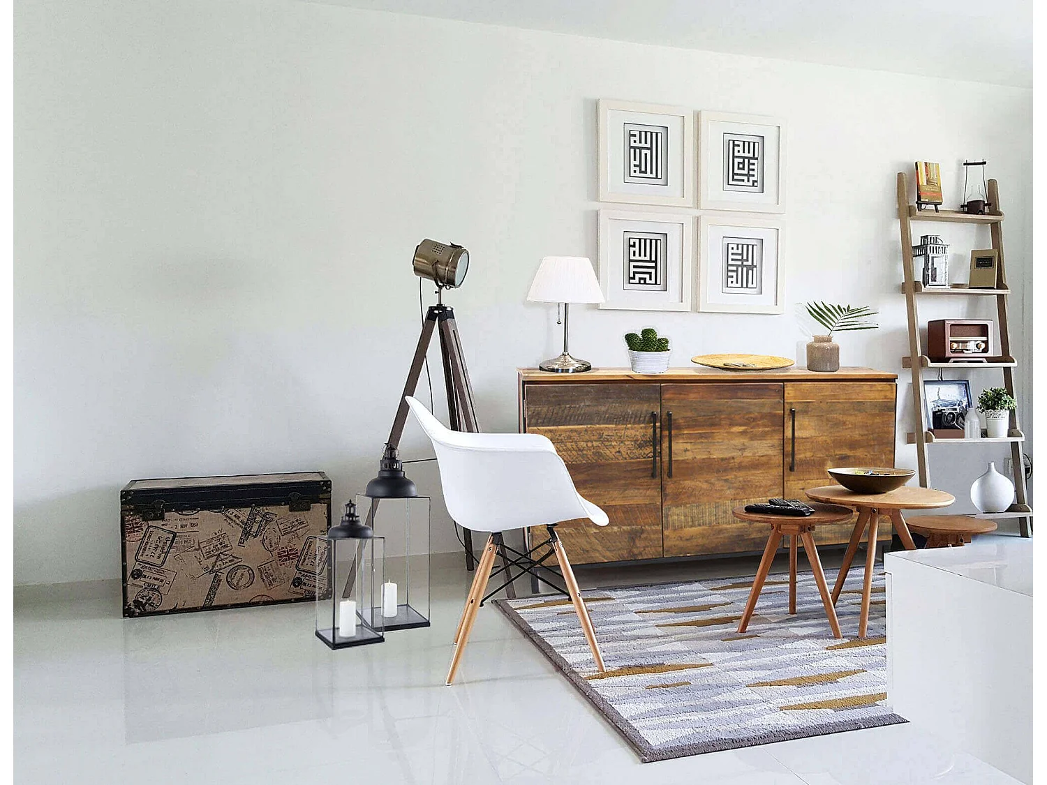 MilaniHome.it - madia moderna in legno con tre ante di design moderno per salotto cucina sala da pranzo cm 150x40x86 hdi coloreMarrone