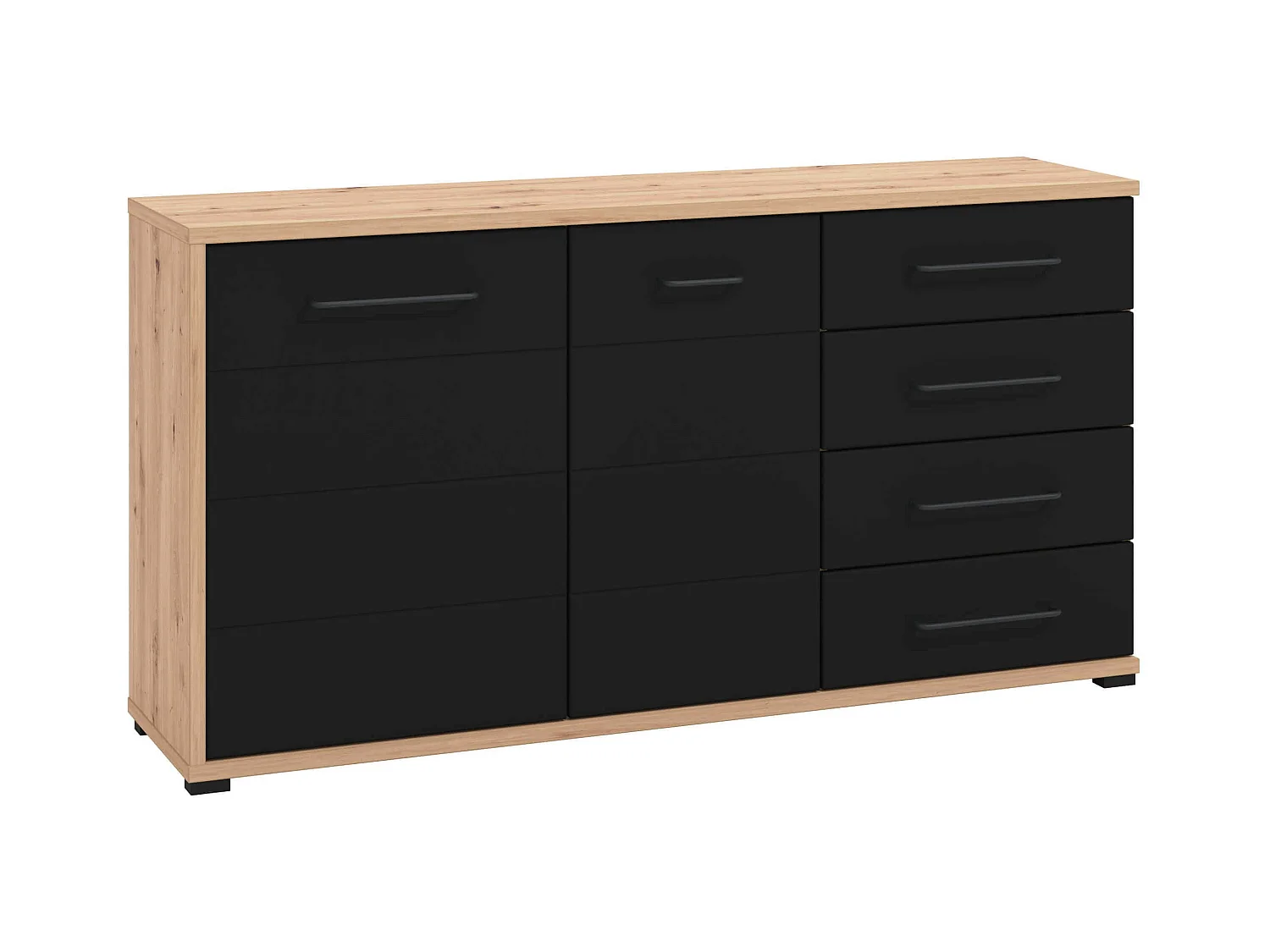 madia due ante quattro cassetti moderna di design moderno industrial cm 161,5 x 40 x 84 h