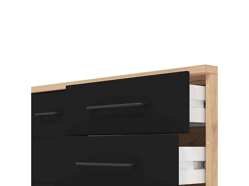 madia due ante quattro cassetti moderna di design moderno industrial cm 161,5 x 40 x 84 h