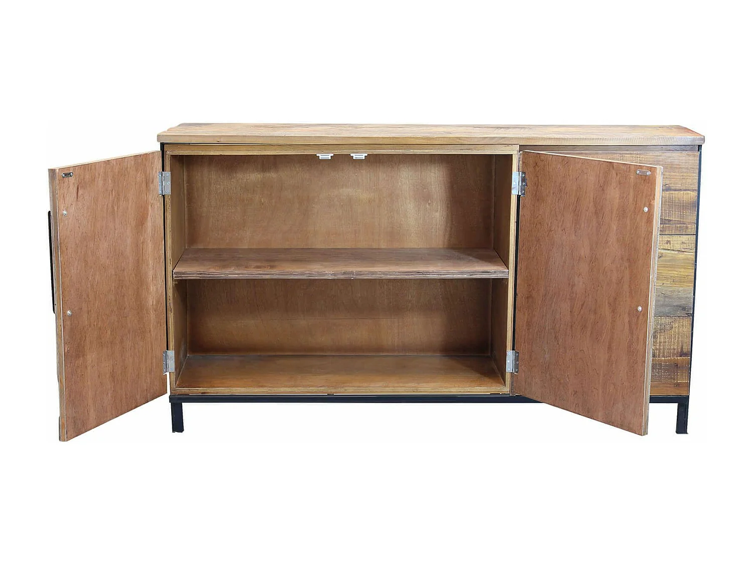 MilaniHome.it - madia moderna con due ante e tre cassetti di design moderno per salotto cucina sala da pranzo cm 150x40x86 hdi coloreMarrone