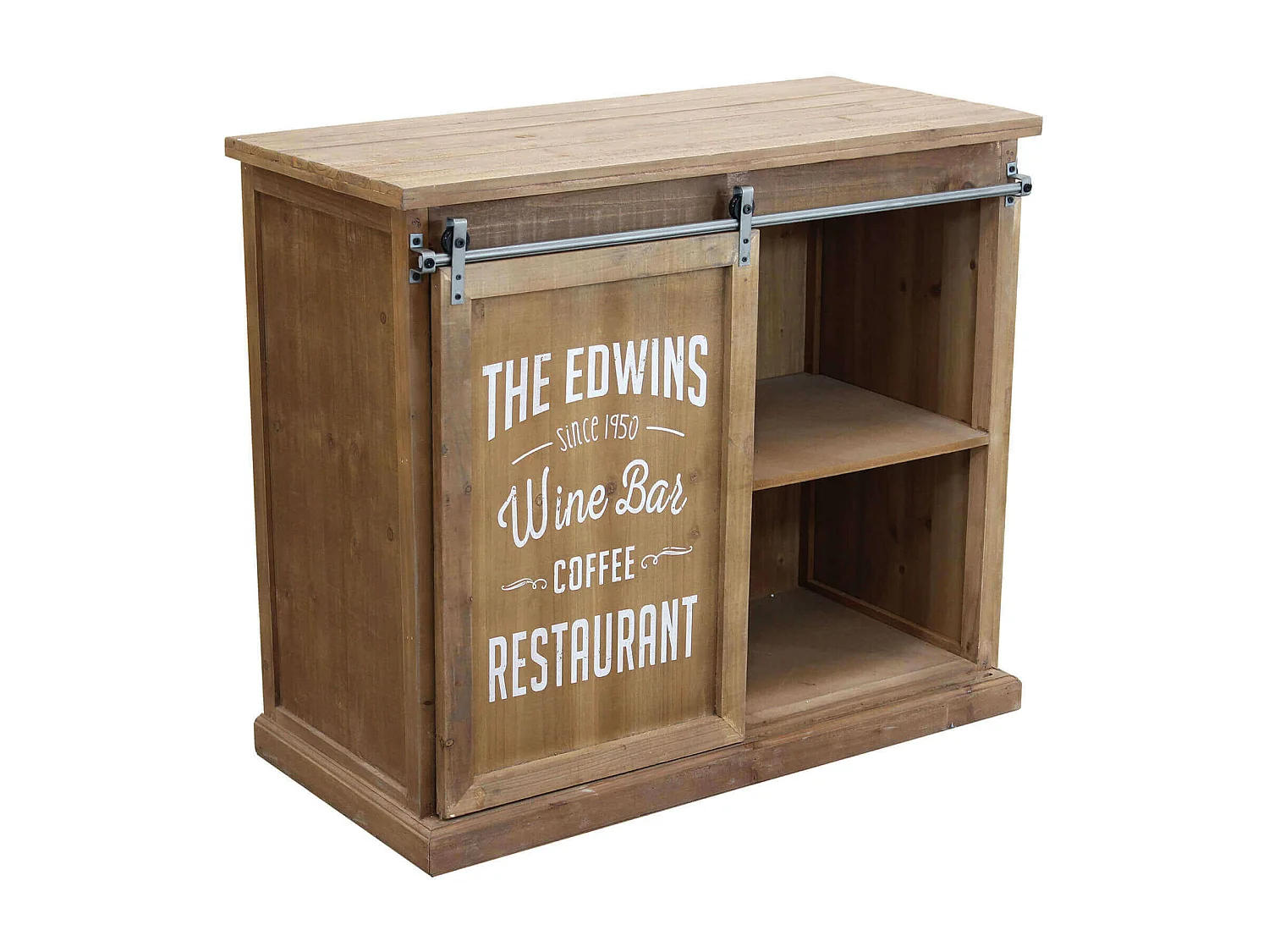 MilaniHome.it - madia in legno e metallo per salotto soggiorno cucina di design industrial cm 89x42,5x76,8 hdi coloreMarrone