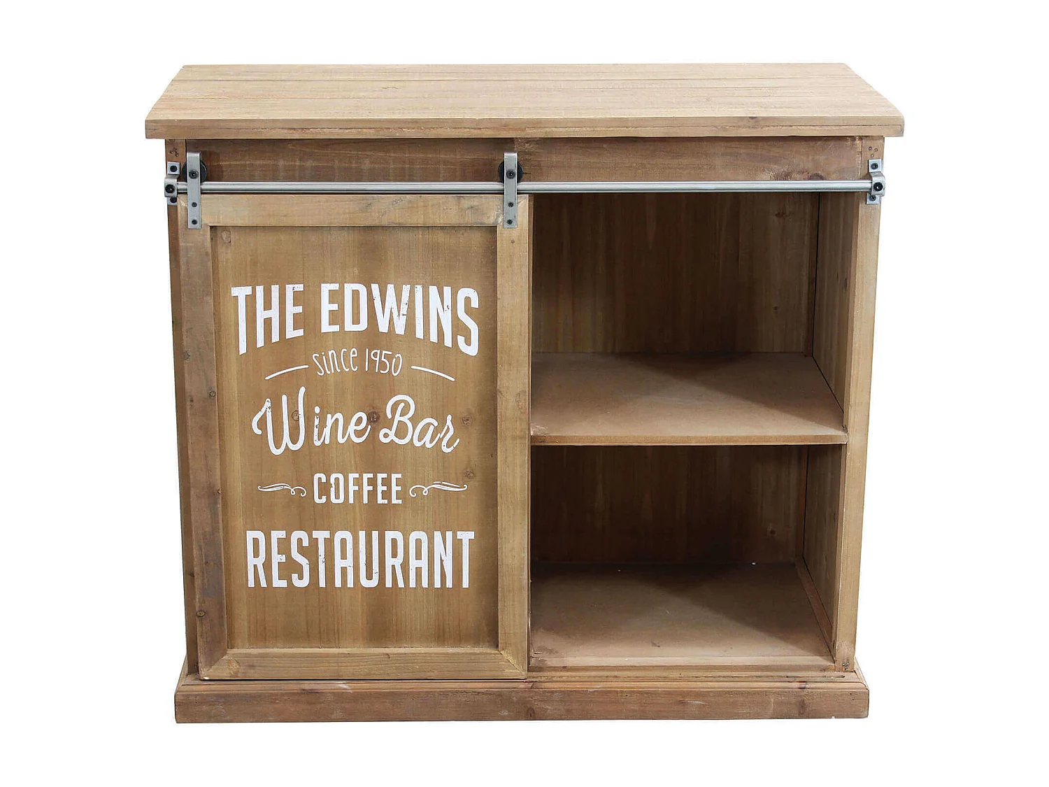 MilaniHome.it - madia in legno e metallo per salotto soggiorno cucina di design industrial cm 89x42,5x76,8 hdi coloreMarrone