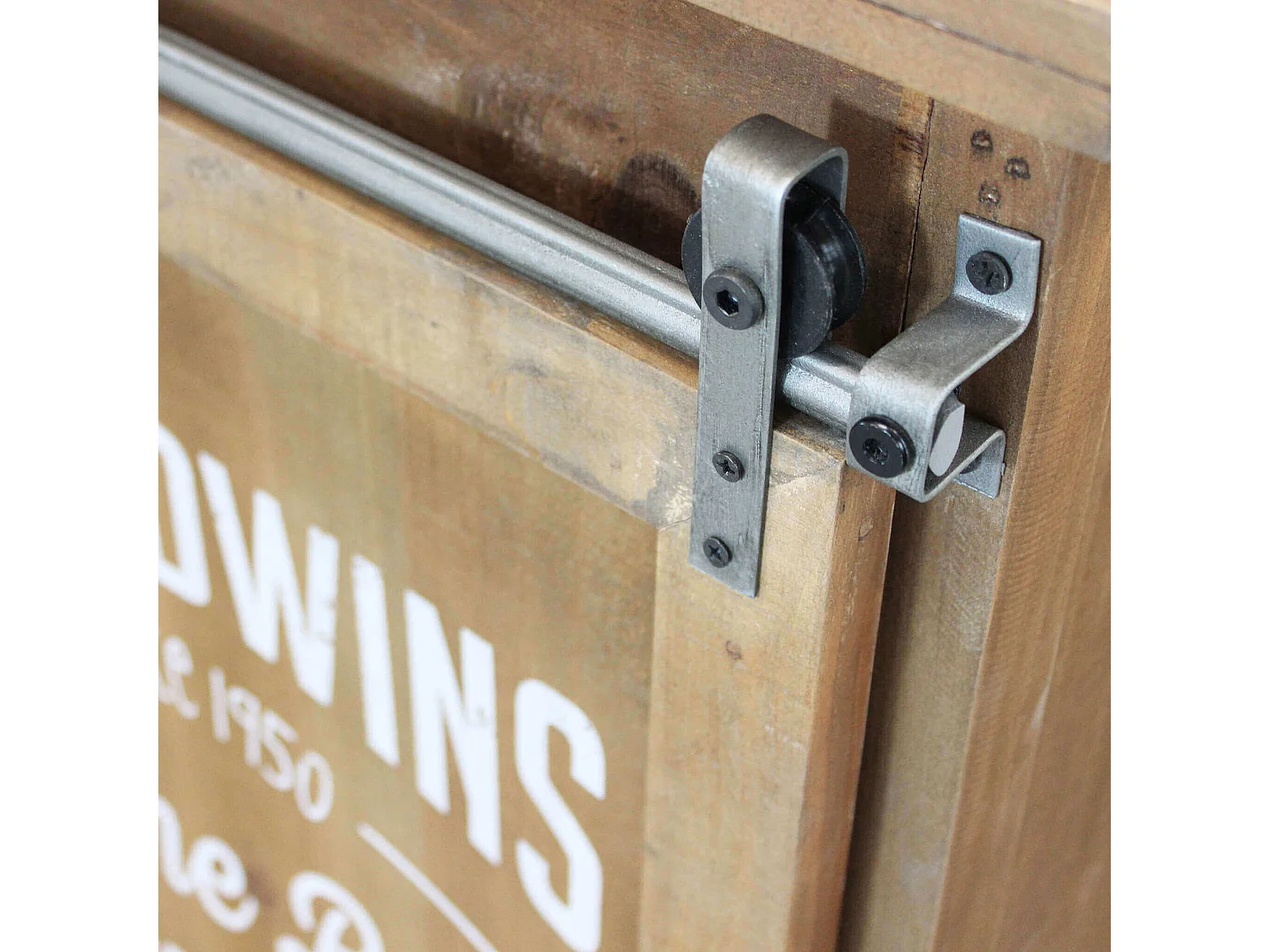 MilaniHome.it - madia in legno e metallo per salotto soggiorno cucina di design industrial cm 89x42,5x76,8 hdi coloreMarrone