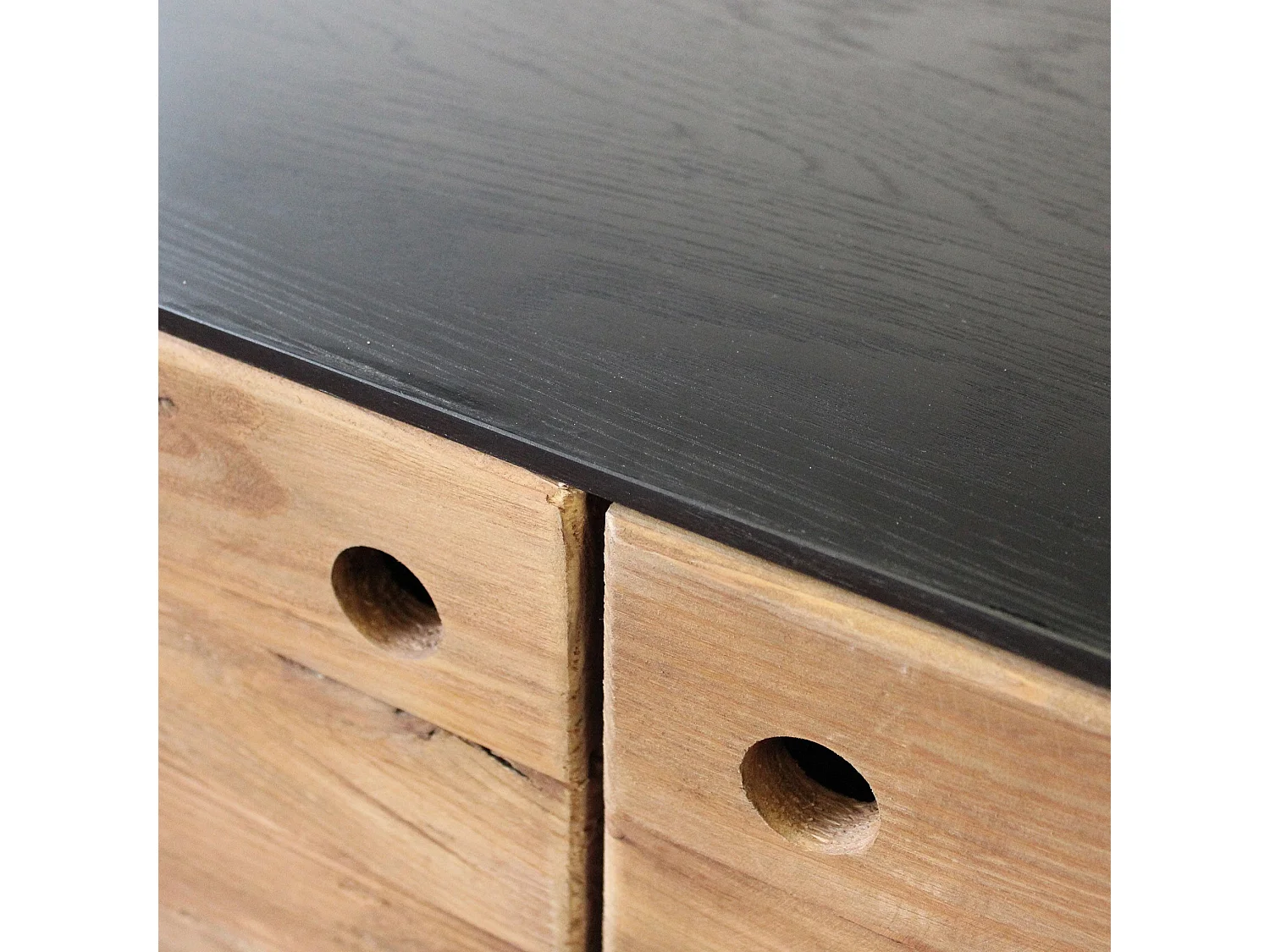 MilaniHome.it - credenza in legno massiccio di design moderno industrial cm 100 x 40 x 131 hdi coloreMarrone