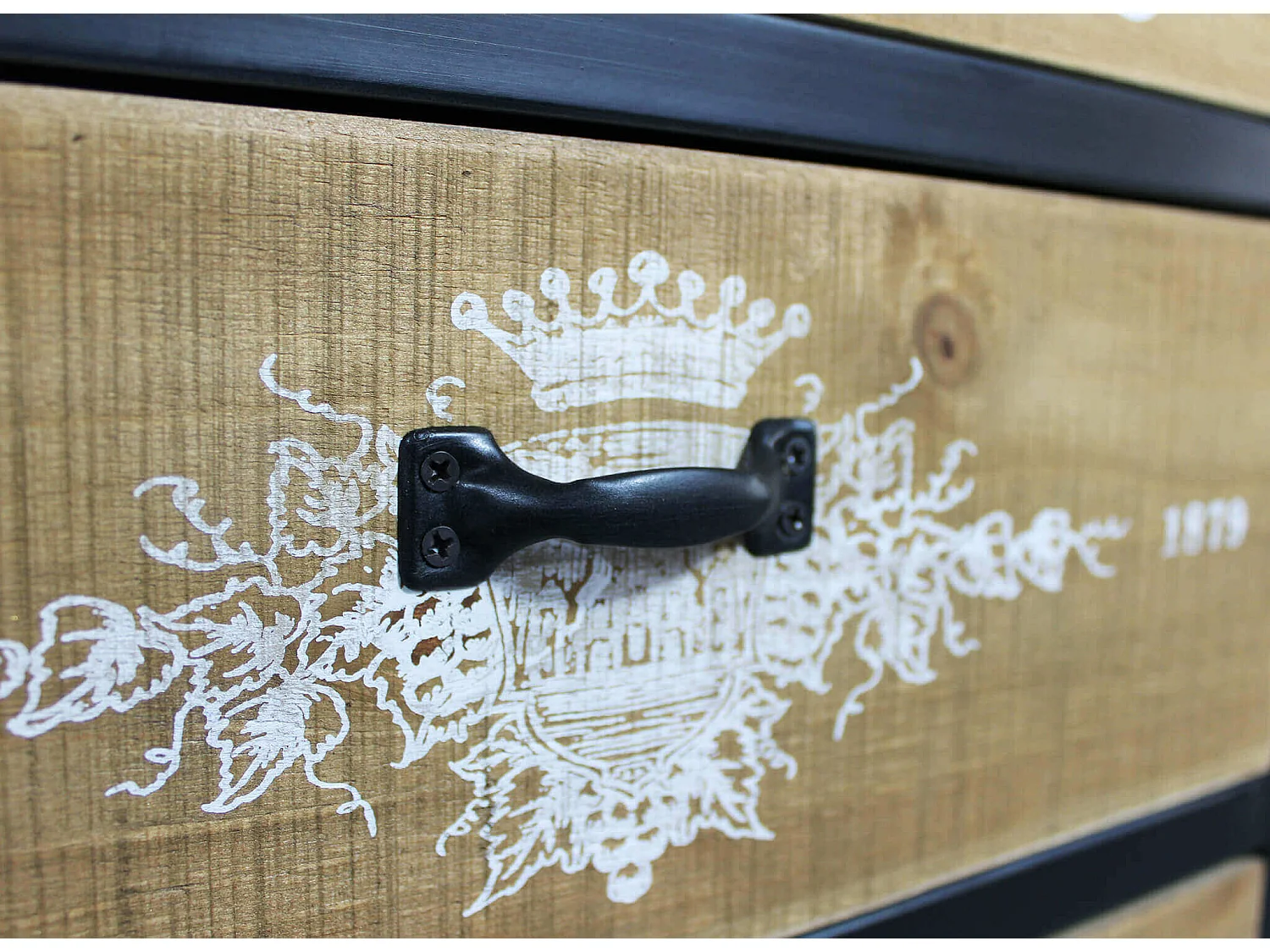 MilaniHome.it - madia in legno e metallo per salotto soggiorno cucina di design industrial cm 128x38x79 hdi coloreMarrone